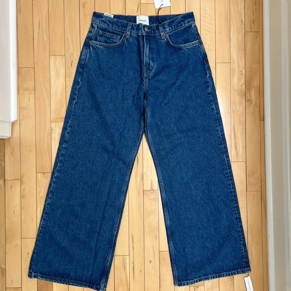 Reformation Cary Low Rise Wide Leg Slouchy Jeans short - size 28
